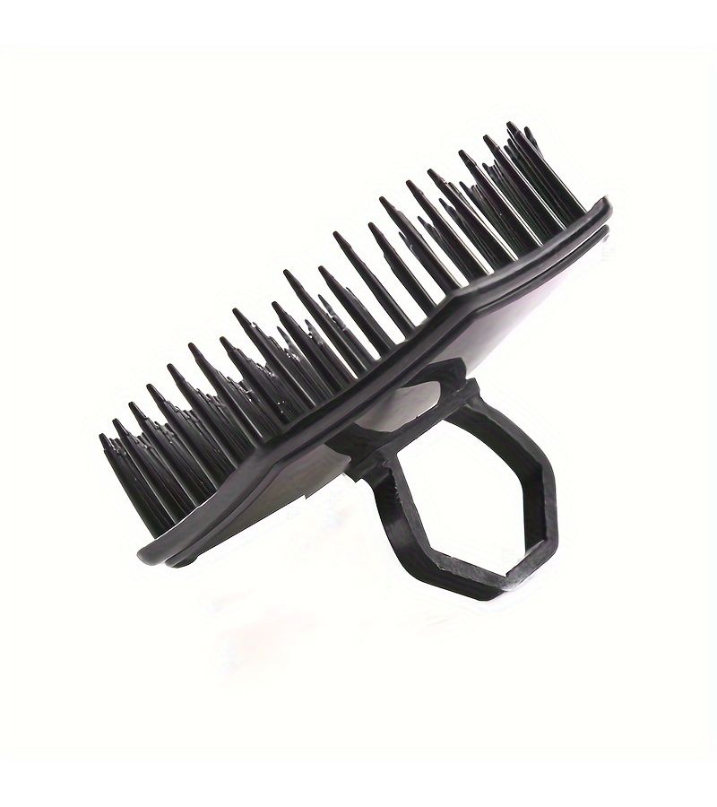 2Pcs Black Manual Massage Hairbrush for Shower with Handle - Image 2