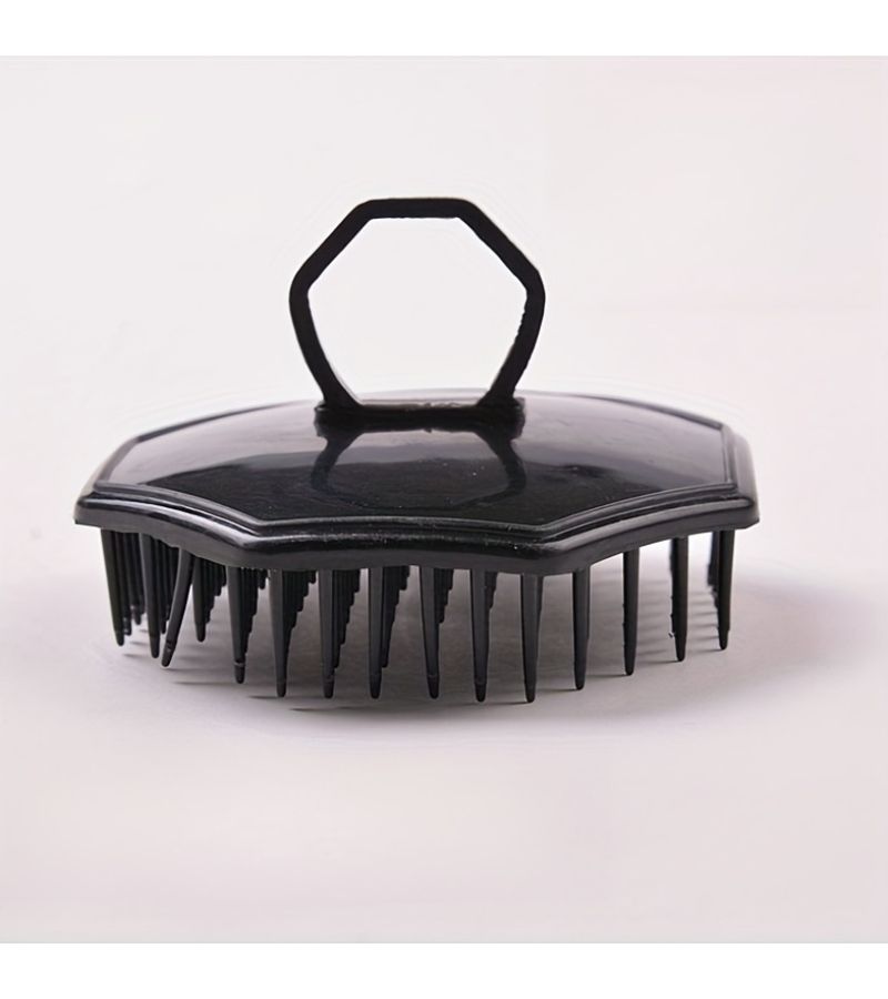 2Pcs Black Manual Massage Hairbrush for Shower with Handle - Image 5