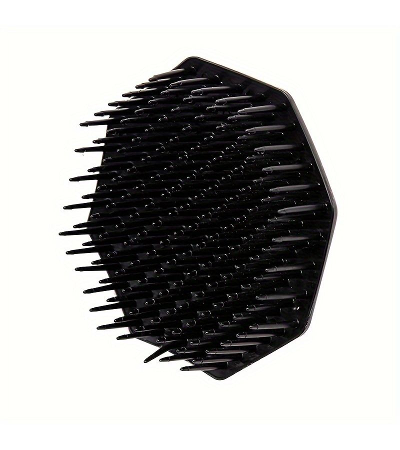 2Pcs Black Manual Massage Hairbrush for Shower with Handle - Image 1