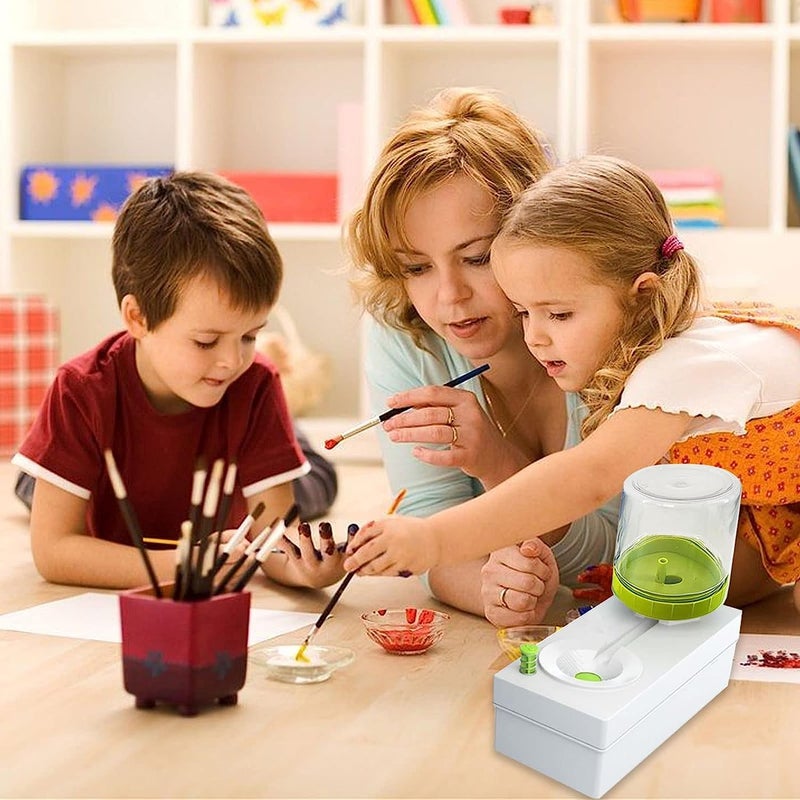 Brille Bee منظف فرشاة الطلاء وشطفها مع دورة مياه جارية - سهل التنظيف للأكريليك، الألوان المائية والدهانات المائية - مستلزمات فنية للفنانين - Image 5