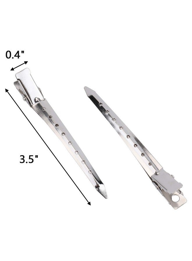 Hedume 200 Pack Duck Bill Hair Clips With Holes 3.5" Rustproof Metal Alligator Curl Clips For Salon And Women Girls Bows Diy Accessories - Image 3
