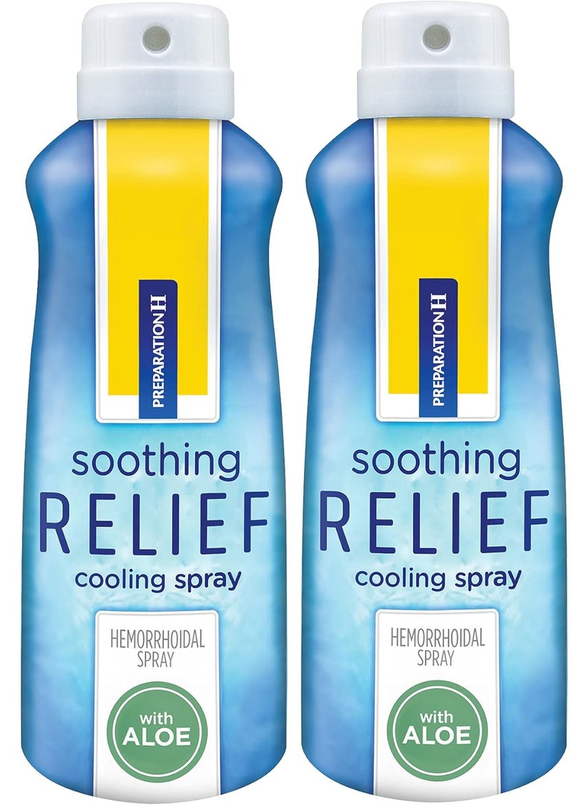 Preparation H Preparation H Soothing Relief Cooling Spray, No-touch Witch Hazel Spray for Irritated Skin Relief - 2x2.7 Oz Bottles 