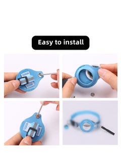 RTYY Airtag Cat Collar,Non-detachable Leather Adjustable Kitten Collar, Reflective Anti-suffocation Kitten Collar with Air Tag Holder for Girls Boys Cats, Small Dogs, Puppies  - Image 5