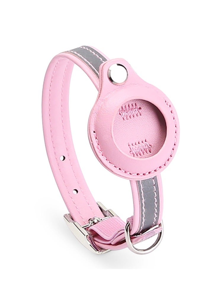 RTYY طوق قطط إيرتاغ، طوق قطط جلدي غير قابل للفصل قابل للتعديل، طوق قطط عاكس مضاد للاختناق مع حامل بطاقة هوائية للفتيات والأولاد والقطط والكلاب الصغيرة والجراء - Image 2