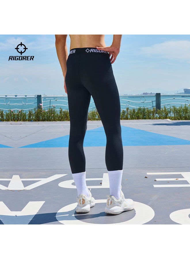 Rigorer Men's Compression Basketball Training Tights High Elasticity Sports Running Fitness Breathable Compression Pants - Image 1