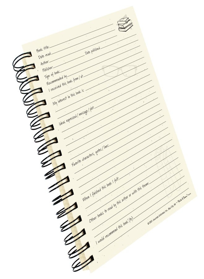 Write it Down series by Journals Unlimited, Guided Journal, Books I've Read, A Reader's Journal, Full-size 7.5"x 9", Orange Hard Cover, Made in USA - Image 4
