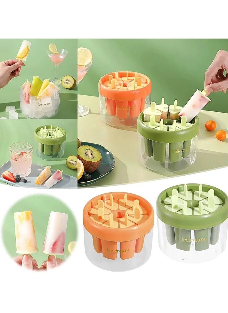 Generic - 8 Grid Ice Cream Popsicles Maker Mold For Homemade Deserts - Image 1