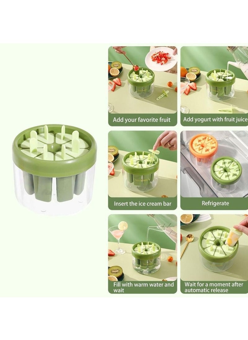 Generic - 8 Grid Ice Cream Popsicles Maker Mold For Homemade Deserts - Image 1
