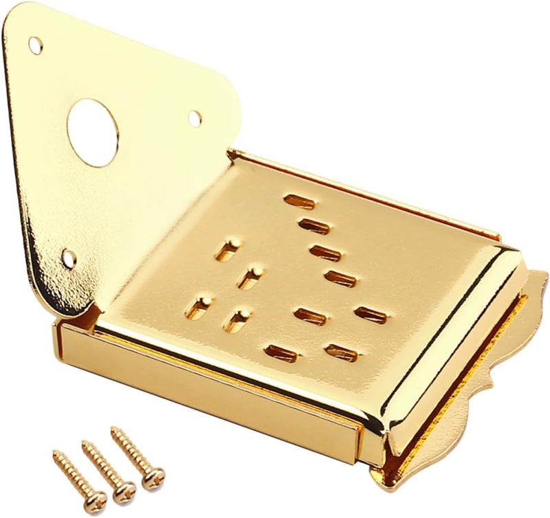 Toddmomy Decorative Metal Tailpiece for Mandolin Upgrade Look Feel Removable Coverplate Long Durability - Image 1