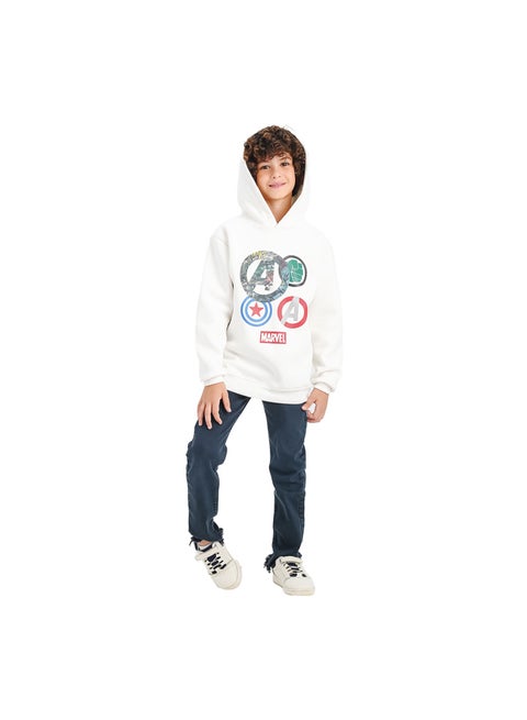 هودي شتوي أولادي مبطن فليس Avengers بطبعة