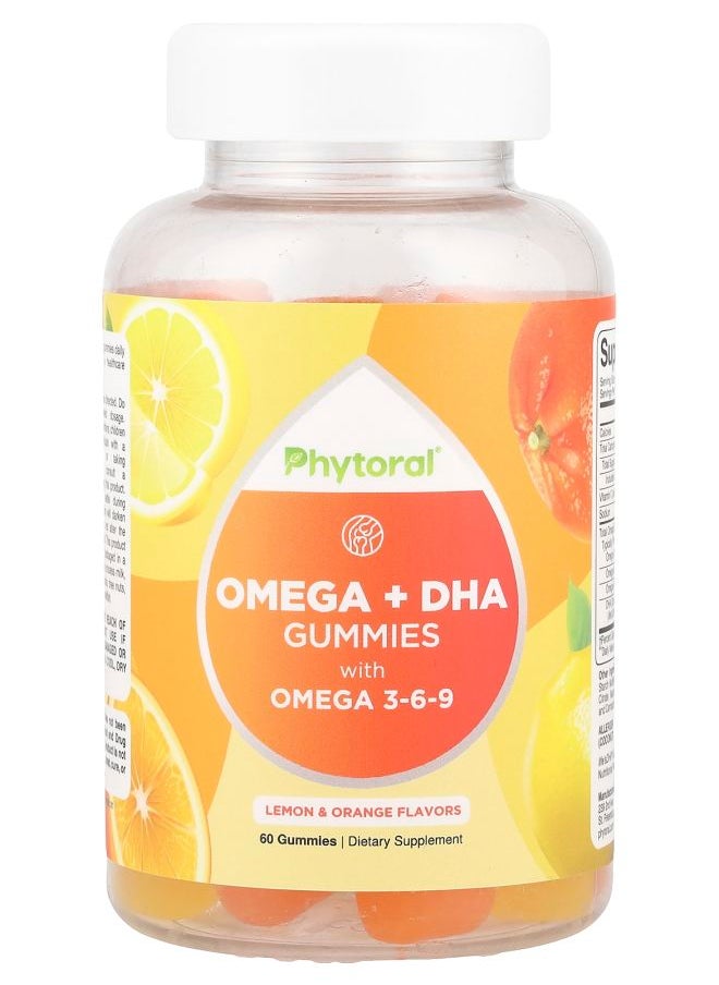Phytoral Omega + DHA Gummies with Omega 369 Lemon & Orange 60 Gummies 