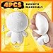 Poen 4 Pcs Voodoo Dolls with 12 Acrylic Gel Paint Pens DIY Toy Make Your Own Stress Balls Slow Rising Soft Squeeze Relief Ball Ugly Creepy Cute Ghost Doll for Adults Kid Gift Toys - Image 4