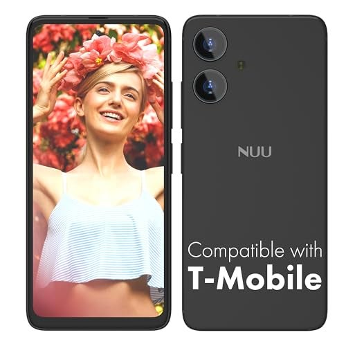 NUU N10 Basic Cell Phone for T-Mobile, Mint, Metro, Qlink, Tello and More 4GB/128GB, Perfect for Teenagers, Dual SIM 4G, Octa-Core 6.6" 90Hz HD+, Unlocked Phones Android Phone 14, US Warranty (Black) - Image 2