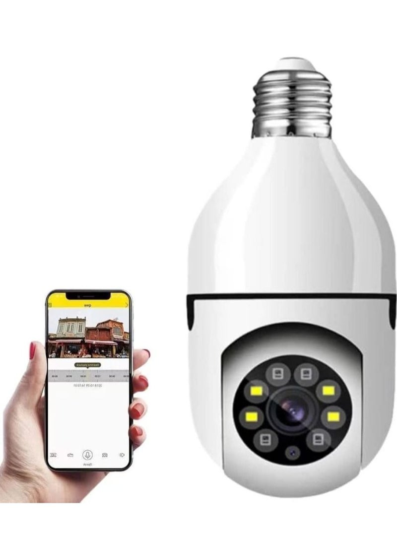 DubaiGallery Wireless WiFi Light Bulb Camera,360 Panoramic ring Camera,Full-HD 1080P with Infrared Human Motionsecurity Detection and Alarm Night Vision Light Camera,for Outdoor,Home,Baby,Pet Monitor - Image 2