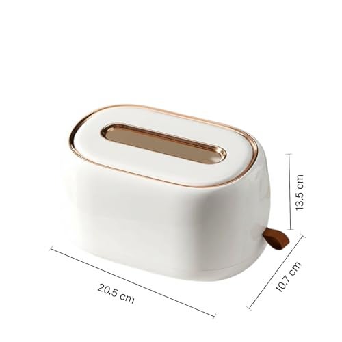 oddpod™ Premium ABS Plastic Desk Tissue Paper Holder & Wall-mounting Napkin Dispenser for Office, Living Room, Bedroom, Bathroom, Night Stand & Desk (Pearl White) - Image 3