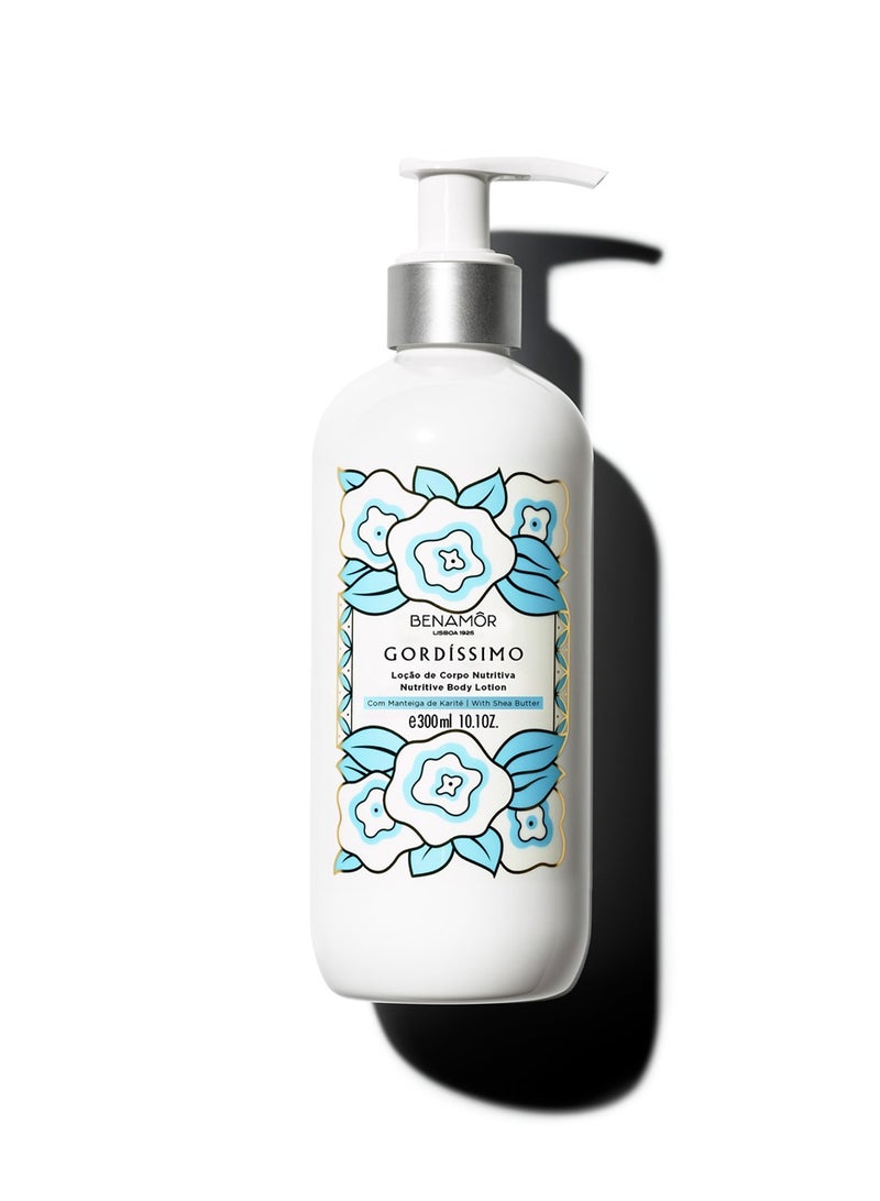 BENAMÕR Benamor Gordissimo Body Lotion Gordissimo Body Liquid Lotion Nourishing Body Lotion with Organic Shea Butter Hydrates Softens and Smoothes For Normal to Dry Skin 300ml  - Image 1