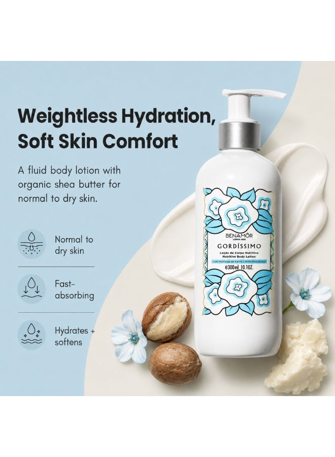 BENAMÕR Gordissimo Body Lotion – Nourishing Body Lotion with Organic Shea Butter, Castor Oil & Carnauba Wax | Hydrates, Softens & Smooths – 300ml - Image 2