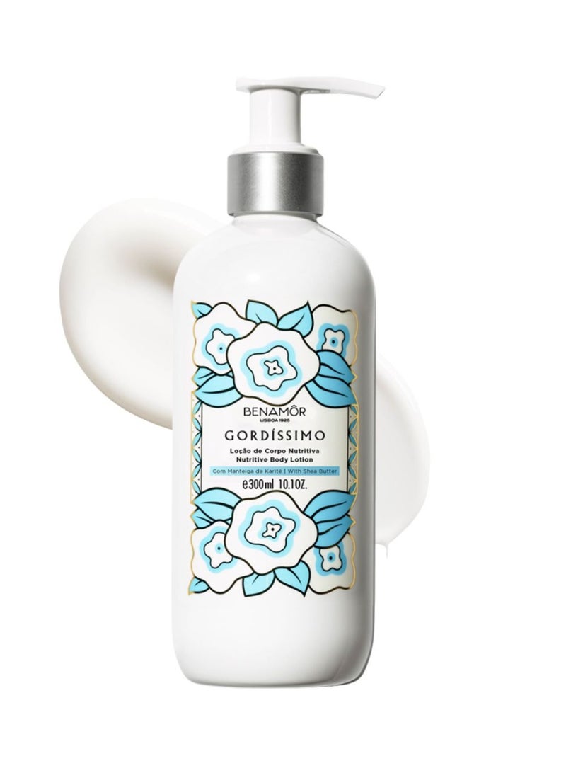 BENAMÕR Gordissimo Body Lotion – Nourishing Body Lotion with Organic Shea Butter, Castor Oil & Carnauba Wax | Hydrates, Softens & Smooths – 300ml - Image 1