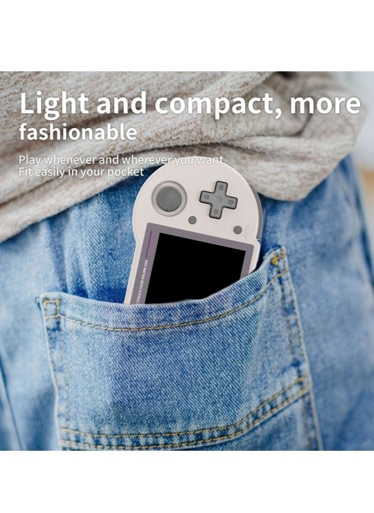 ANBERNIC  - RG353PS Retro Handheld Game Console, Single Linux System RK3566 Chip 3.5 Inch IPS Screen, Comes with 128G TF Card Preinstalled 4519 Games, Support 5G WiFi 4.2 Bluetooth (Transparent) - Image 1