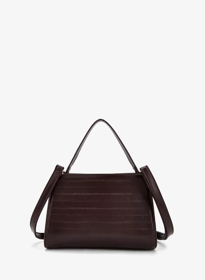 Flora Bella By Shoexpress BURGUNDY Textured Shoulder Bag With Detachable Strap for Women | Best Price UAE