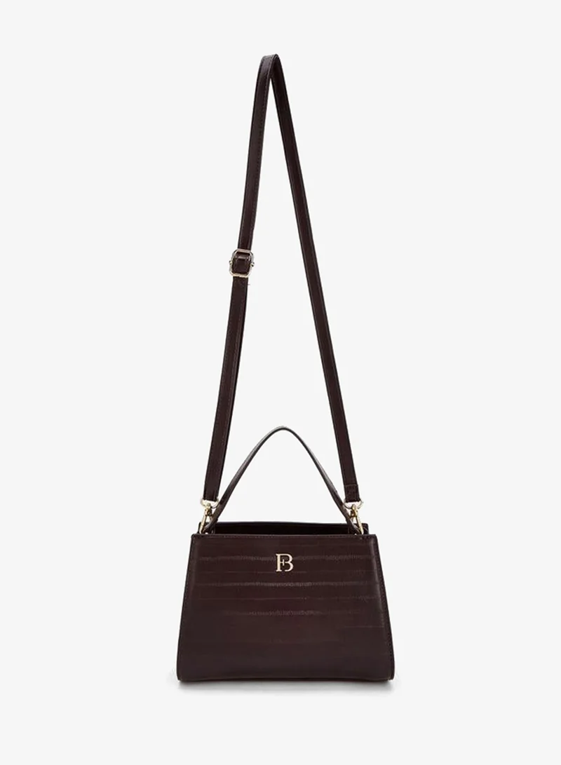 Flora Bella By Shoexpress BURGUNDY Textured Shoulder Bag With Detachable Strap for Women | Best Price UAE