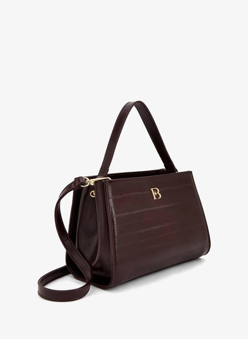 Flora Bella By Shoexpress BURGUNDY Textured Shoulder Bag With Detachable Strap for Women | Best Price UAE
