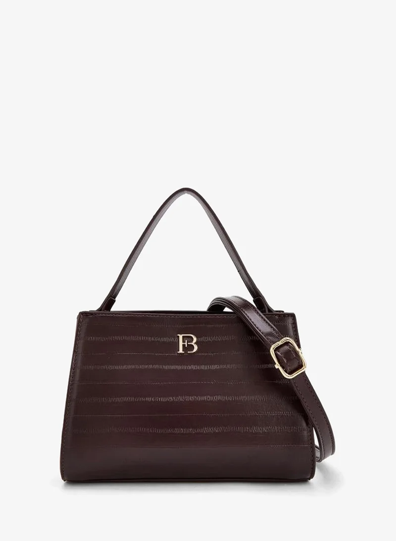 Textured Shoulder Bag With Detachable Strap