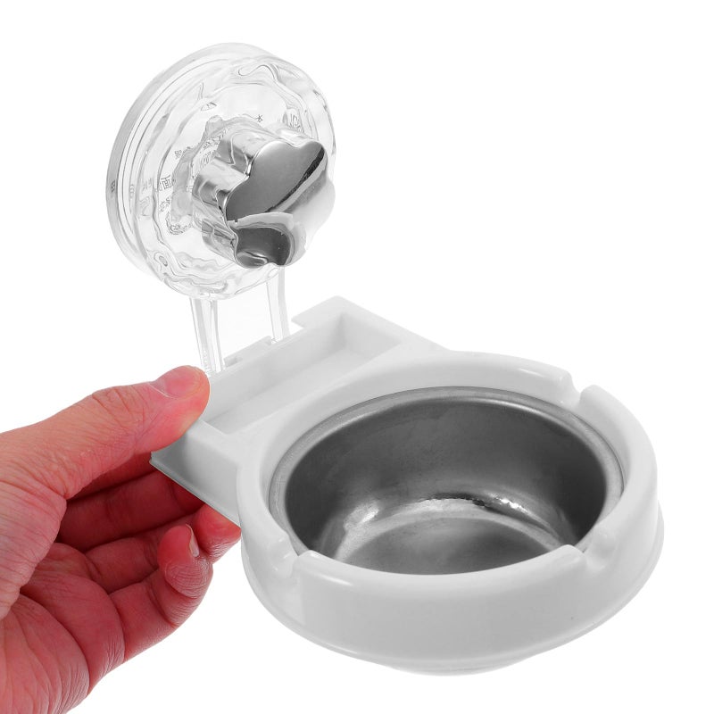 حائط لا حفر الفولاذ المقاوم للصدأ عديم الدخان مقاوم للرياح منفضة سجائر أبيض للمنزل مكتب شرفة - Image 5