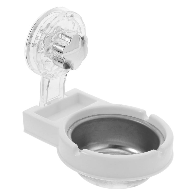 حائط لا حفر الفولاذ المقاوم للصدأ عديم الدخان مقاوم للرياح منفضة سجائر أبيض للمنزل مكتب شرفة - Image 2