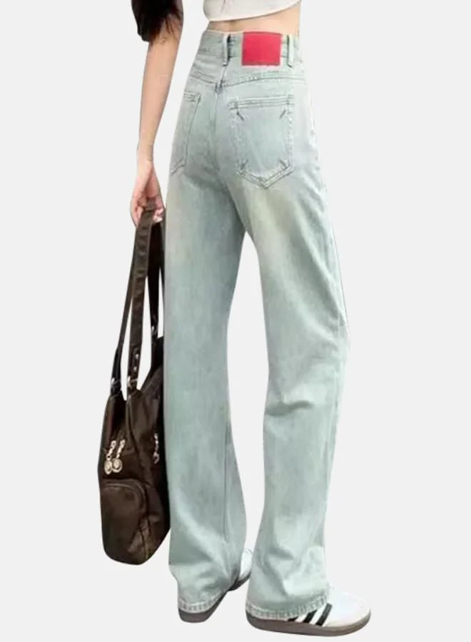 YUNIQEE Blue Straight Fit High-Rise Jeans