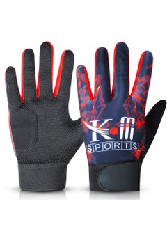 KM SPORTS KM Sports Hard Tennis Batting Gloves - High-Performance, Heavy Duty, Long-lasting Protection for Intense Cricket Play - Right Hand, Modern Design - Red  - Image 1