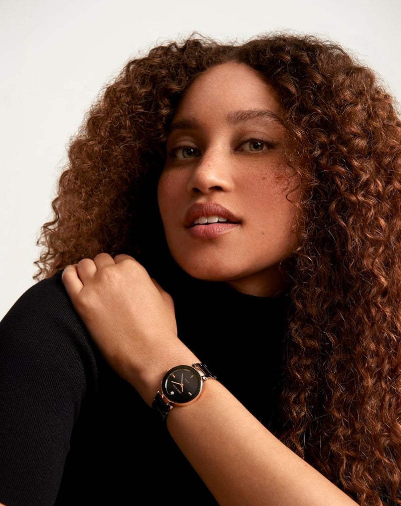 Anne Klein Women's Black Ceramic Bracelet Watch - Image 4