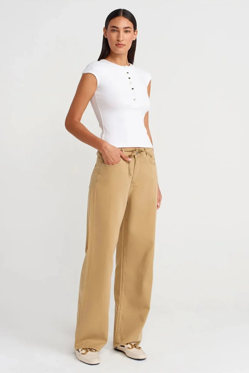 Dilvin White DILVIN Fitted Cotton Jersey Crew Neck T-Shirt for Women | Best Price UAE