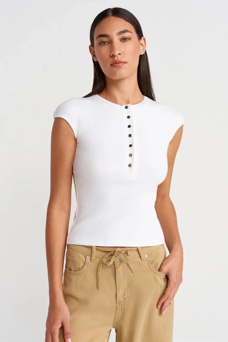 DILVIN Fitted Cotton Jersey Crew Neck T-Shirt