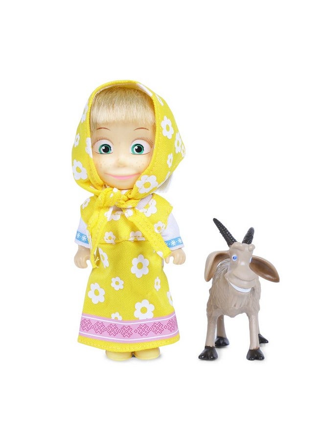 Masha and the Bear 12 Cm Toy Doll | Famous Cartoon | Ideal Gift Set for Girls Kids (Masha with Animal -Yellow) - pzsku/ZA95579D2C1FAAC1B6E7CZ/45/_/1741329810/e88b0d32-a3fa-43e6-8368-b7afe31ec263