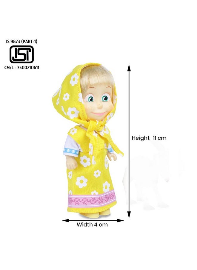 Masha and the Bear 12 Cm Toy Doll | Famous Cartoon | Ideal Gift Set for Girls Kids (Masha with Animal -Yellow) - pzsku/ZA95579D2C1FAAC1B6E7CZ/45/_/1741329812/bf0f05fa-2e10-4a53-a274-6d39d1de2aeb