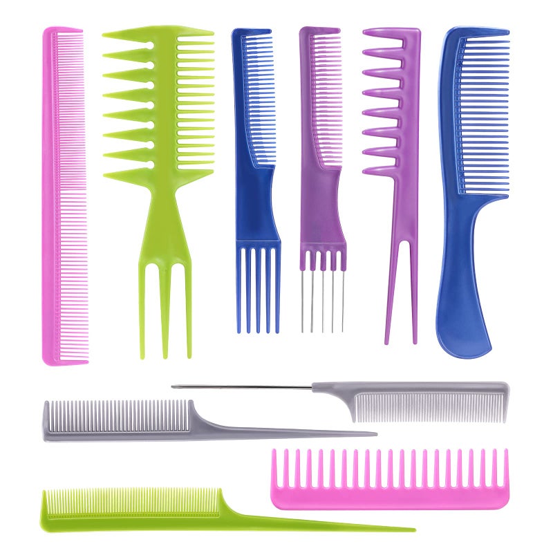 Oneleaf Hair Comb Stylists Professional Styling Comb Set Variety Pack Great for All Hair Types Styles Colorful