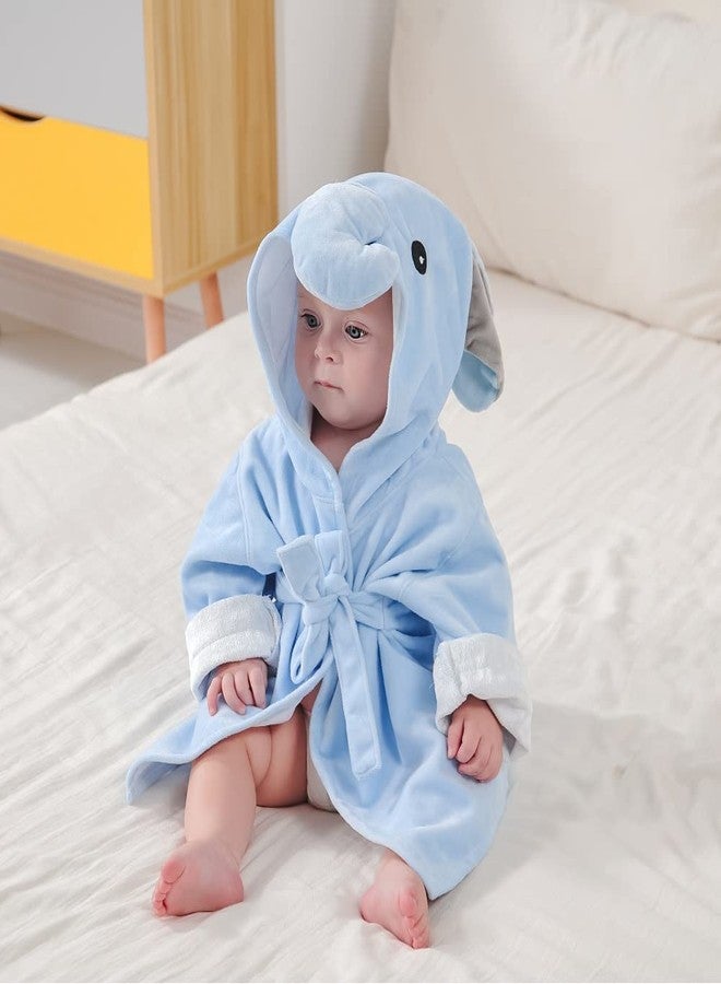 SZCQ Baby Boy Bathrobes Infant Wash Waddle Elephant Hooded Robe Newborn Bath Robe Toddler Towel Soft Ultra Absorbent - Image 5