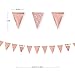 pinkblume 30Ft Rose Gold Party Decoration Rose Pink Triangle Pennant Banner Blush Pink Hanging Paper Flag Bunting for Graduation Wedding Bridal Shower Birthday Bachelorette Engagement Anniversary Party Supplies - Image 2