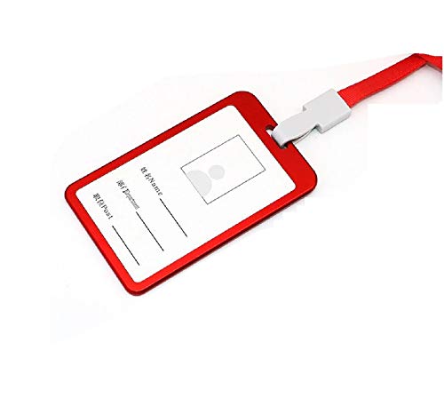 WHNOATOC id Card Holder for Office,id Card Holder for Women, id Card Holder for Men Stylish, id Card Holder for Student, id Card Holder for Office Steel, Office id Card Covers Holders Pack of 3(RED) - Image 3