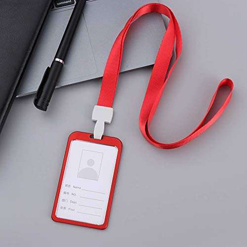 WHNOATOC id Card Holder for Office,id Card Holder for Women, id Card Holder for Men Stylish, id Card Holder for Student, id Card Holder for Office Steel, Office id Card Covers Holders Pack of 3(RED) - Image 4