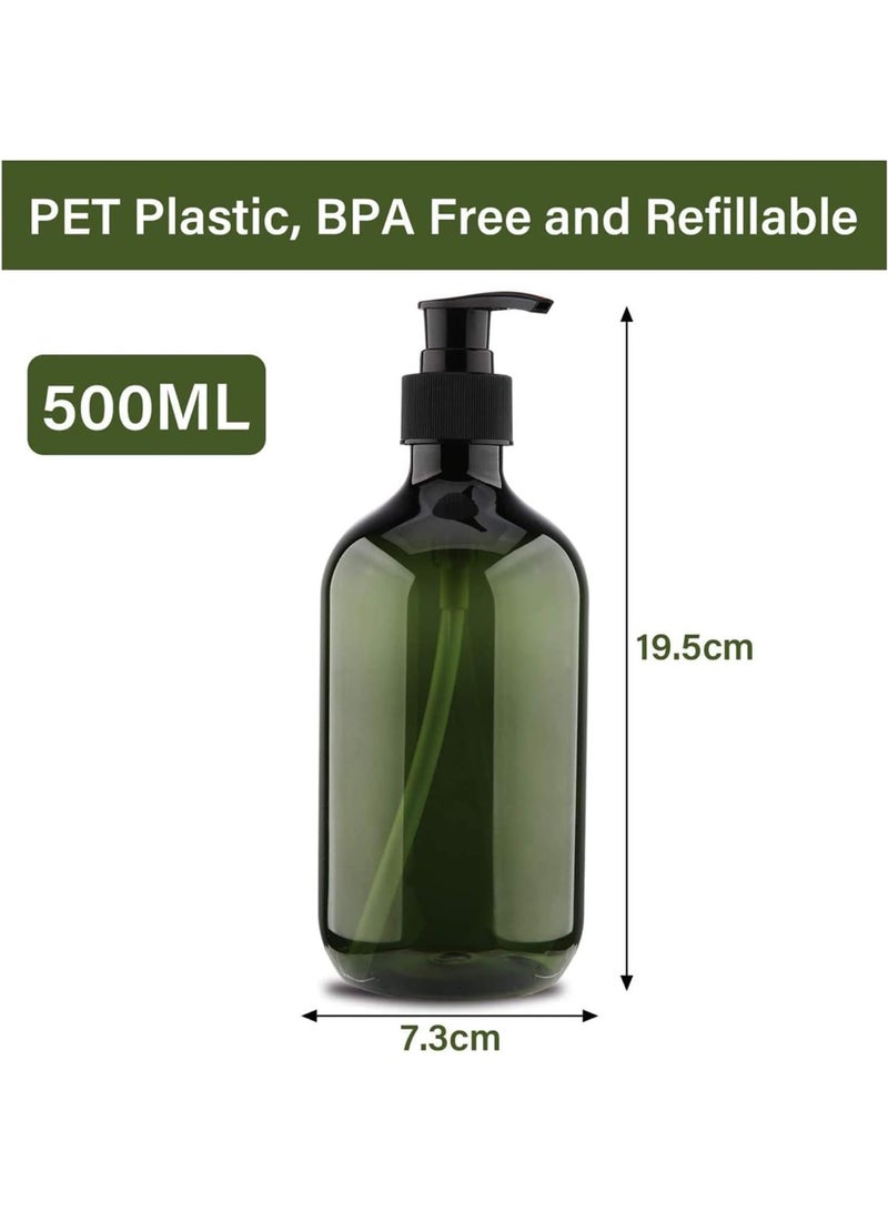 2 Pcs Shampoo and Conditioner Dispenser, Refillable Hand Sanitizer Bottles, Empty Shampoo Bottles, Versatile Pump Bottle, Refillable Shampoo Bottles With Pump, Conditioner Dispenser, 500 ml - Image 2