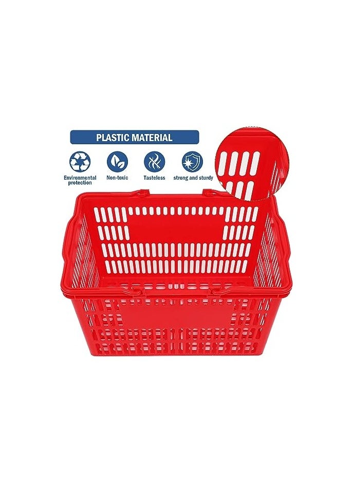 Generic - Shopping Basket Portable Plastic Shopping Basket 25L Durable Plastic Shopping Basket with Handle - Image 1