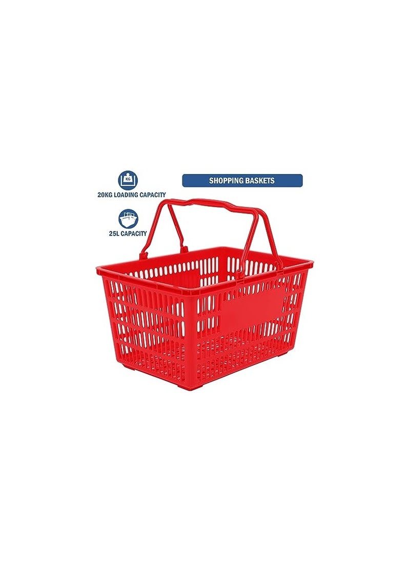 Generic - Shopping Basket Portable Plastic Shopping Basket 25L Durable Plastic Shopping Basket with Handle - Image 1