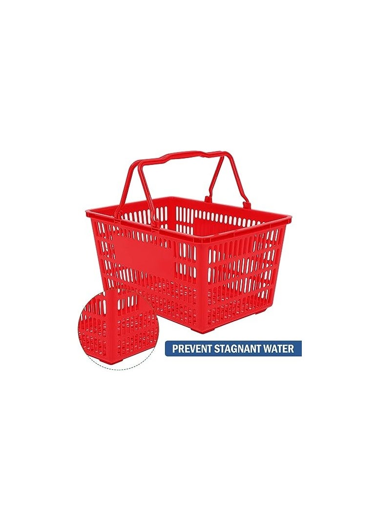 Generic - Shopping Basket Portable Plastic Shopping Basket 25L Durable Plastic Shopping Basket with Handle - Image 1