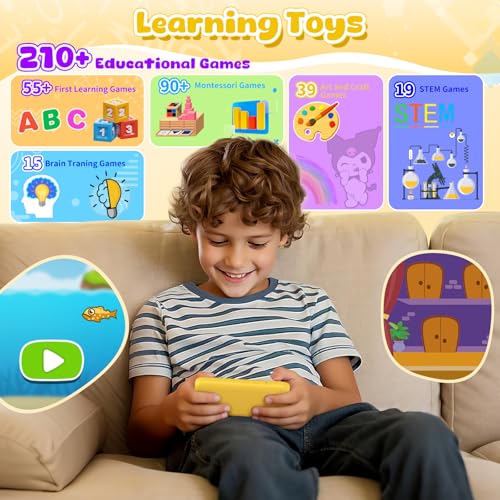 orantronx Kids Smart Phone Gifts for Boys and Girls Ages 3-12, 3.97" Touchscreen Learning Toys – Kids Cell Phone with 210+ Learning Games and 190+ Drawing, Toys for Birthday Christmas and Back-to-School Gifts - Image 2