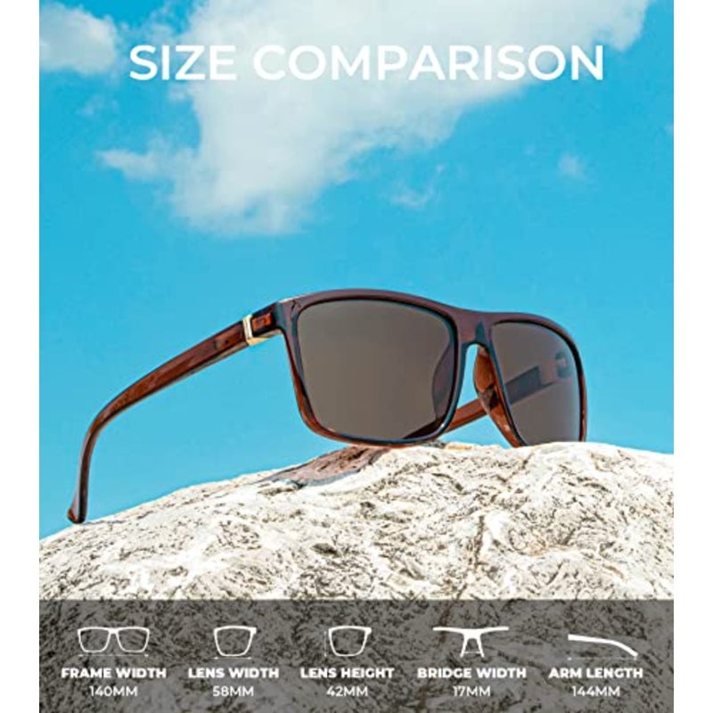 KALIYADI Sunglasses for Mens Polarized-Sunglasses: Men Sun Glasses with UV400 Protection for Driving Fishing Golf - Image 3