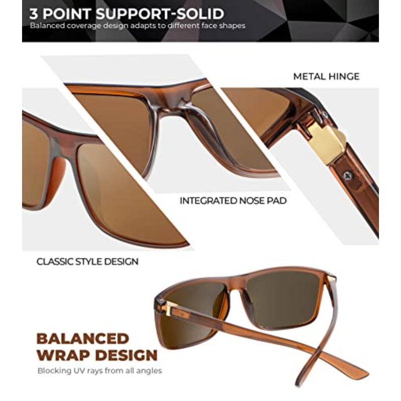 KALIYADI Sunglasses for Mens Polarized-Sunglasses: Men Sun Glasses with UV400 Protection for Driving Fishing Golf - Image 4