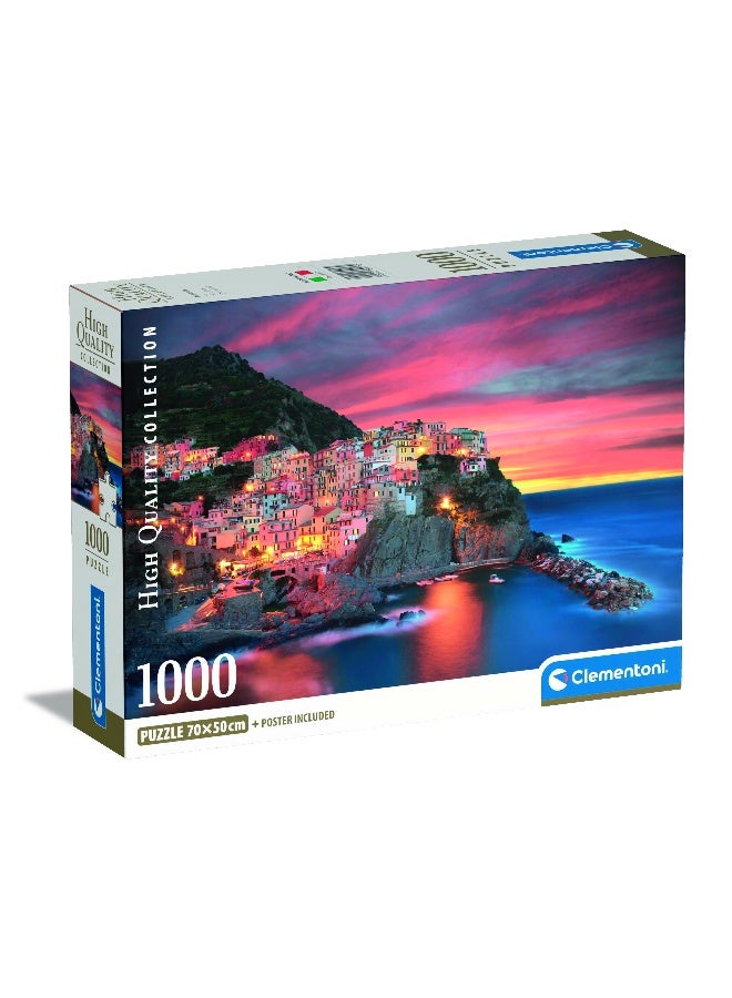 Clementoni HQC Manarola Puzzle And Poster - 1000 Pcs - Image 1