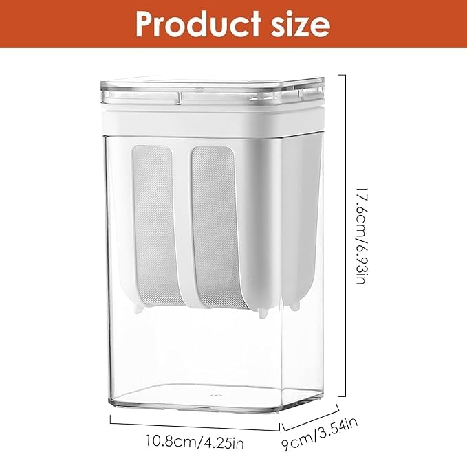 VELUZA VELUZA Greek Yogurt Strainer 1100ml Multi Yoghurt Maker Strainer with Fine Mesh Bag Lid for Thick Greek Yogurt Soybean Milk Kefir Berries Soup Fruit Juice Coffee  - Image 3